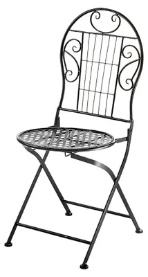Produktbild von Gartenstuhl aus Metall - schwarz