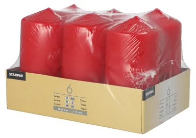 Produktbild von Papstar 17997, Rund, Rot, 24 h, 6 Stück(e)