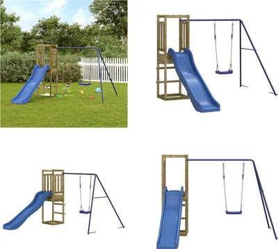 Produktbild von vidaXL Spielturm Imprägniertes Kiefernholz - Spielplatz - Spielplätze - Garten Spielplatz - Outdoor Spielplatz