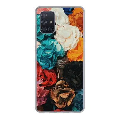 Produktbild von MuchoWow® Handyhülle Schutzhülle Hülle für Samsung Galaxy A51 5G Wand - Rosen - Abstrakt Silikon Softcase Handy Hülle - Abbildung