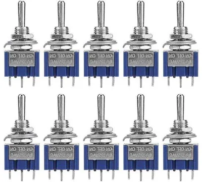 Immagine prodotto di Interruttore a bilanciere SPDT a 3 poli da 6 mm, confezione da 10 pezzi, 6 A, 125 V CA