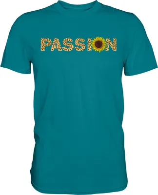 Produktbild von Passion Sonnenblumen T-Shirt Leidenschaft Gärtner Geschenk Garten – Diva Blue / 3XL