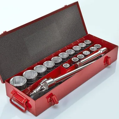 Productafbeelding van Dopsleutelset 3/4" opname 21-delig