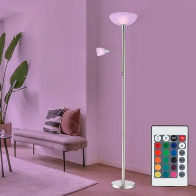 Produktbild von RGB LED Stehleuchte, dimmbar, Fernbedienung, H 178 cm