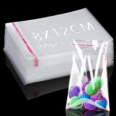 Obrázek produktu pro Celofánové sáčky, samolepicí - 8 x 12 cm, průhledné - 300 kusů