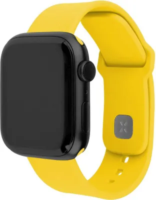 Obrázek produktu pro Náramek pro Apple Watch 44/45/46/49 mm, pevný silikonový řemínek, žlutý
