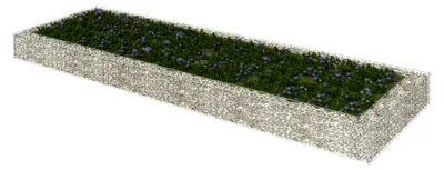 Produktbild von Gabionen-Hochbeet aus verzinktem Stahl, 300 x 100 x 20 cm