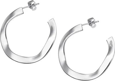 Image de Lotus Silver Créoles en argent 925 Boucles d'oreilles Lotus Silver Trendy Femmes JLP3187-4-1