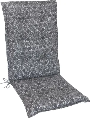 Produktbild von Herlag Hochlehner-Auflage Valeria Gartenstuhlauflage mit Mandala-Muster Anthrazit 123x50x7,5cm