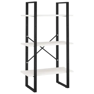 Obrázek produktu pro vidaXL Úložný regál bílý 60x30x105 cm z masivního borovicového dřeva - Regály a knihovny