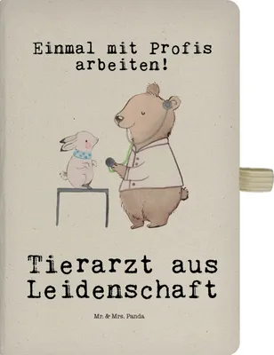 Produktbild von Mr. & Mrs. Panda Journal Tierarzt Leidenschaft - Transparent - Geschenk, Notizbuch kariert, Skizzenheft, Tagebuch, Kladde