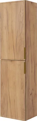 Produktbild von BADEZIMMERSCHRANK, Gold Craft Eiche, Goldener Griff, 27 x 35 x 136 cm