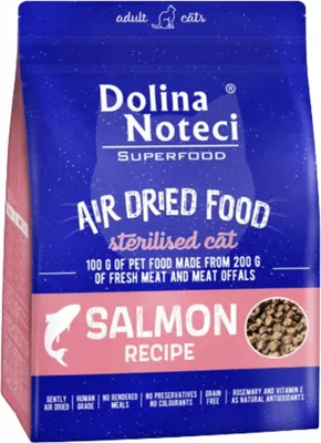 Zdjęcie produktu dla Dolina Noteci Super Food sucha karma dla kotów po sterylizacji Sterilised łosoś 1kg