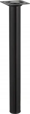 Image de Pied de table basse cylindrique fixe acier époxy noir, 30 cm