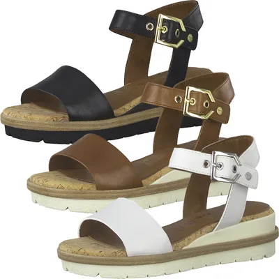 Produktbild von Tamaris Damen Sandalen Plateau Keilabsatz 1-28222-26, Größe:40 EU, Farbe:Schwarz
