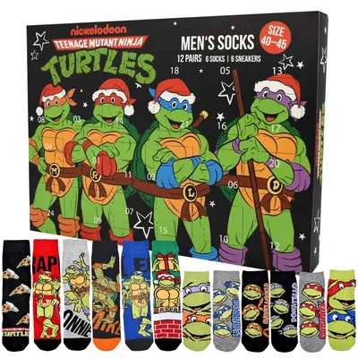 Adventskalender mit 12 Paar Socken, Gr. 40-45, Herren