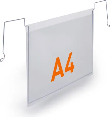 Zdjęcie produktu dla DURABLE Kiesze? magazynowa z uchwytami z drutu A4 pozioma PP, Przezroczysty, 50 szt., 118519