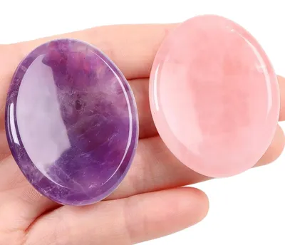 Obrázek produktu pro Solidchoice - 2 kusy léčivých křišťálových kamenů pro zmírnění stresu a meditaci