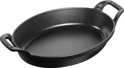 Produktbild von Staub Guss Stapelbare Auflaufform, oval Schwarz 24 cm