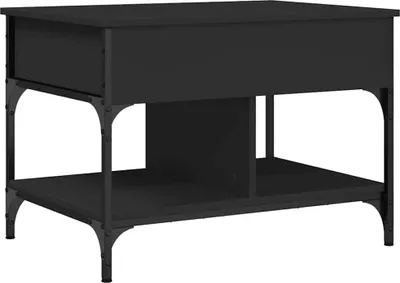 Produktbild von vidaXL Couchtisch Schwarz 70x50x50 cm Holzwerkstoff und Metall