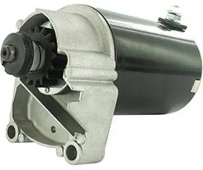 Image de Démarreur électrique renforcé. Engrenage à 16 dents pour moteurs Briggs & Stratton à deux cylindres. Remplace la pièce d'origine : 498148.