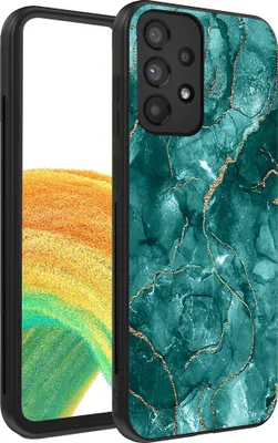 Immagine prodotto di Smartphonica Custodia per Samsung Galaxy A33 5G con stampa in marmo - Custodia posteriore in TPU con design in marmo - Verde Oro