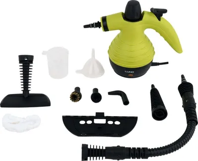 Produktbild von Dampfreiniger Tragbarer Handdampfreiniger Reinigungsgerät leistungsstark, multifunktional, bis 110°C 10 Tlg. Set
