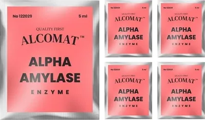 Zdjęcie produktu dla Alcomat ALPHA AMYLASE enzyme | Enzym upłynniający, proces zacierania | Drożdże alkoholowe, drożdże destylacyjne | 5 ml | 5 sztuk