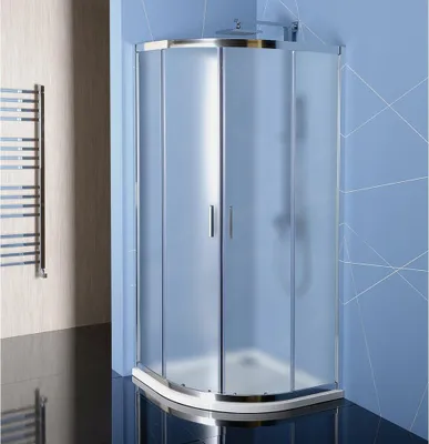 Produktbild von Polysan EASY Duschabtrennung Viertelkreis 900x900mm, Brick Glas