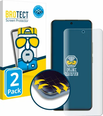 Produktbild von 2x BROTECT Fullscreen Schutzfolie für realme 14 Pro Displayschutz Folie Fullcover Matt Entspiegelungsfolie