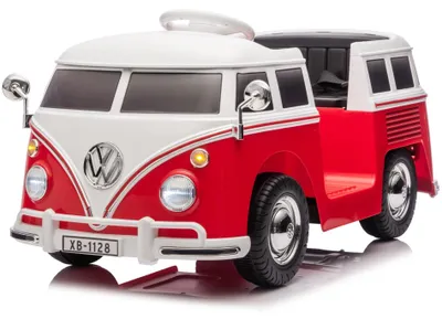 Produktbild von Volkswagen T - 1 busje - Kinder Elektroauto - 12V - mit Fernbedienung - Rot