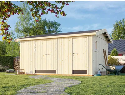 Produktbild von Gerätehaus Palmako Olaf 13,5 m² inkl. Fußboden 505 x 368 cm natur