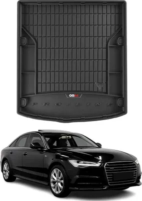 Image de OMAC Tapis de coffre caoutchouc pour Audi A6 Berline C7 2011-2018 Noir Premium