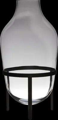 Produktbild von INNA-Glas Bodenvase Glas Camilo auf Standfuß, klar, 75cm, Ø39cm - Blumenvase