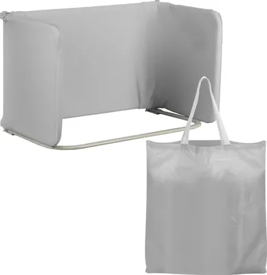 Produktbild von ISOISL Klappbares Bettgitter 120 cm, Grau, höhenverstellbar 0-30 cm, für Matratzen 8-30 cm