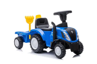 Produktbild von COIL Kindertraktor, New Holland Traktor, Traktor mit Anhänger, Schiebefahrt für Kinder, ab 12 Monaten, Blau