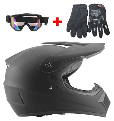 Zdjęcie produktu dla Kask pełnotwarzowy, odporny na uderzenia, z wentylacją, czarny, rozmiar XL