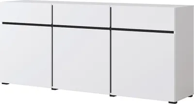 Produktbild von Meublorama HA-CROSS-249WMY43*2C/67KG, 3 Tür(en), Weiß, Mitteldichte Faserplatte (MDF), 3 Schublade(n), 2 Jahr(e), 400 mm