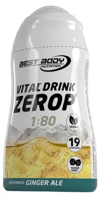 Produktbild von Best Body Nutrition - Vital Drink Zerop - 48 ml Squeeze Flasche, 1 x 48 ml Squeeze Flasche, Geschmack: Ginger Ale