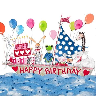 Produktbild von 20 Servietten Kid Boat - Schiff zum Geburtstag 33x33cm