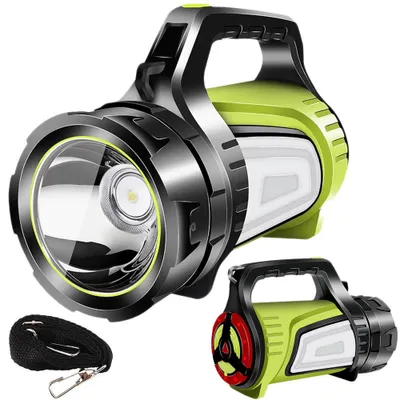 Image de Verk 08343 Lampe de poche LED rechargeable avec banque d'énergie 4500mAh, vert