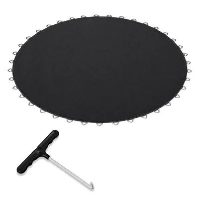 Produktbild von JUNIERS Sprungtuch für Trampolin, Sprungmatte mit Durchmesser 319 cm, für Ø 366 cm runde Trampoline, mit 72 Ösen für 16,5 Lange Federn