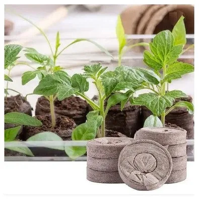 Produktbild von 100 Stück natürliche Kokos Quelltabletten Anzuchterde torffrei Aussaat Quelltabs Growtabs