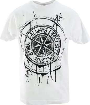 Produktbild von Amoklines T-Shirt mit Kompass-Motiv, 100% fairgehandelte Baumwolle, hochwertiger Siebdruck