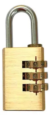 Produktbild von Edm Zahlenschloss 28x78 Mm Golden  Golden One Size