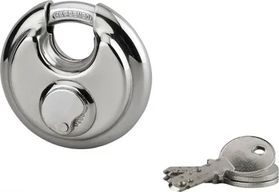 Image de Cadenas à clé Astra, inox, intérieur, anse acier, 70mm, 3 clés - THIRARD