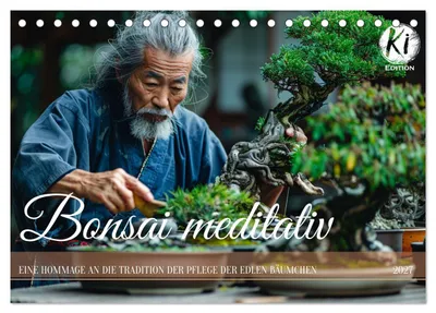 Produktbild von Bonsai meditativ (Tischkalender 2027 DIN A5 quer), CALVENDO Monatskalender