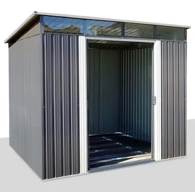 Produktbild von osoltus Metall Gerätehaus Pultdach Geräteschuppen 238 cm x 238 cm 5,6 m²