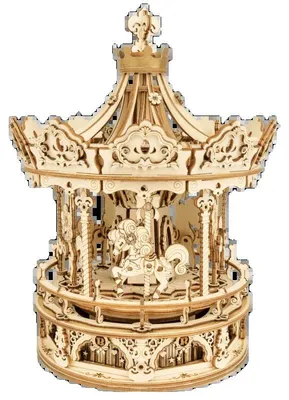 Immagine prodotto di Puzzle in legno, kit di costruzione 3D, carosello musicale, AMK62