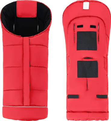 Produktbild von Daliya® ArcticLine Fußsack und Schlafsack für Buggy und Sportsitz, Universell für alle Kinderwagen, Winterfußsack, für Babys bis 36 Monate | Rot
